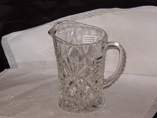 Anchor Hocking Prescut Pineapple Milk Pitcher