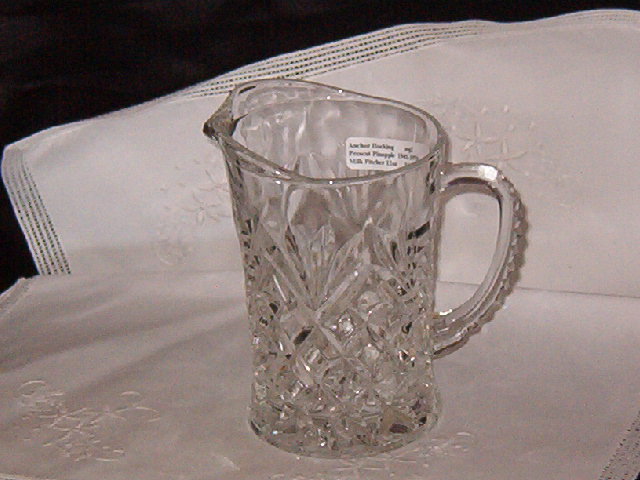 Anchor Hocking Prescut Pineapple Milk Pitcher