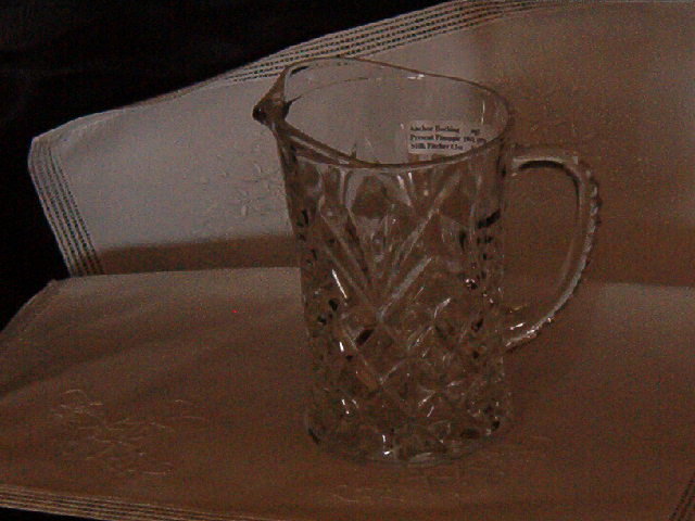 Anchor Hocking Prescut Pineapple Milk Pitcher