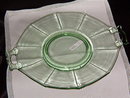 Imperial Glass Molly Lt. Green Two Handled Cake Plate