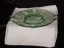 Imperial Glass Molly Lt. Green Two Handled Cake Plate