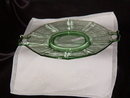 Imperial Glass Molly Lt. Green Two Handled Cake Plate
