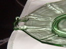 Imperial Glass Molly Lt. Green Two Handled Cake Plate