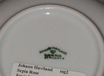 Johann Haviland Sepia Rose Fruit Bowl
