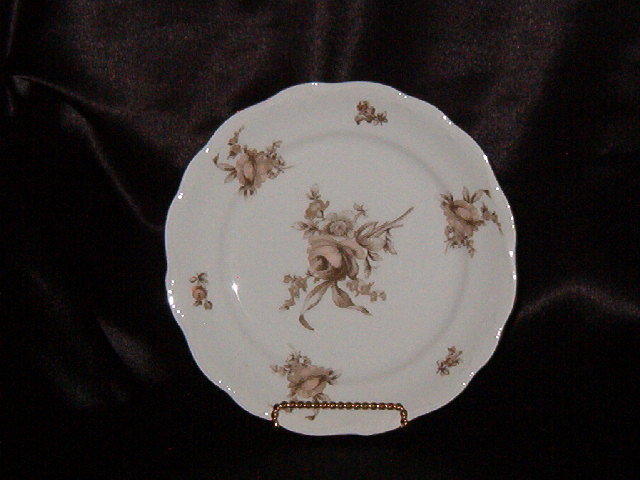 Johann Haviland Sepia Rose Salad Plate