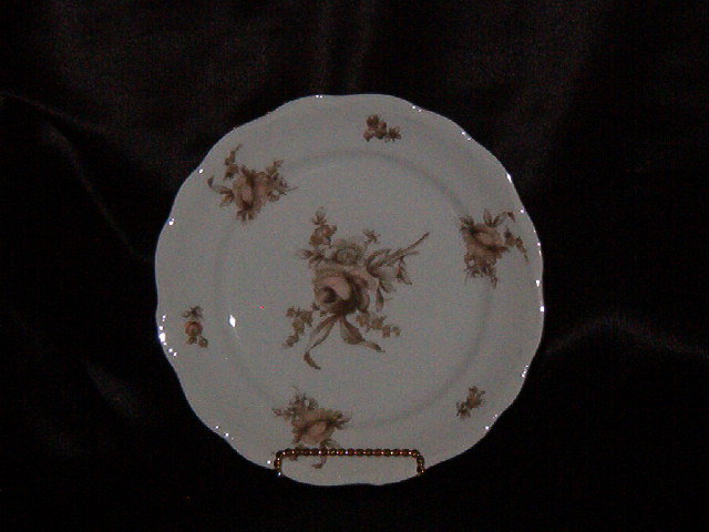 Johann Haviland Sepia Rose Salad Plate