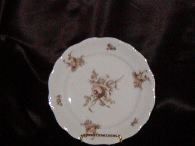 Johann Haviland Sepia Rose Salad Plate