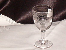 Pressed Glass Chain Cordial