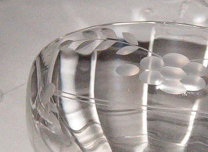 Vintage Etched Champagne Sherbet