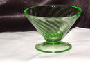 Anchor Hocking Spiral Green Tall Sherbet