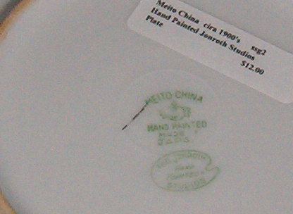 Meito China Hand Painted Jonroth Studios Plate
