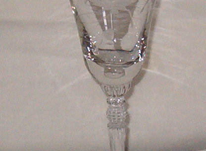 Imperial Glass Etched Goblet