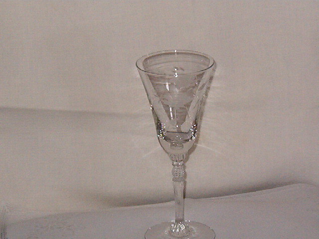 Imperial Glass Etched Goblet