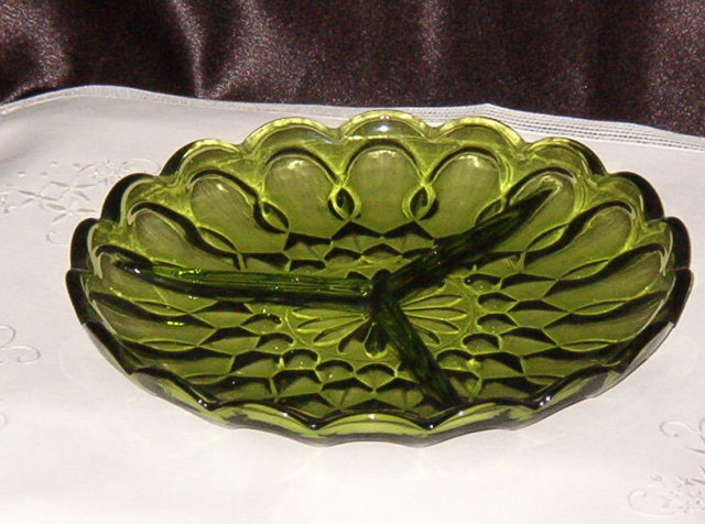 Anchor Hocking Fairfield Divided Relish Dish