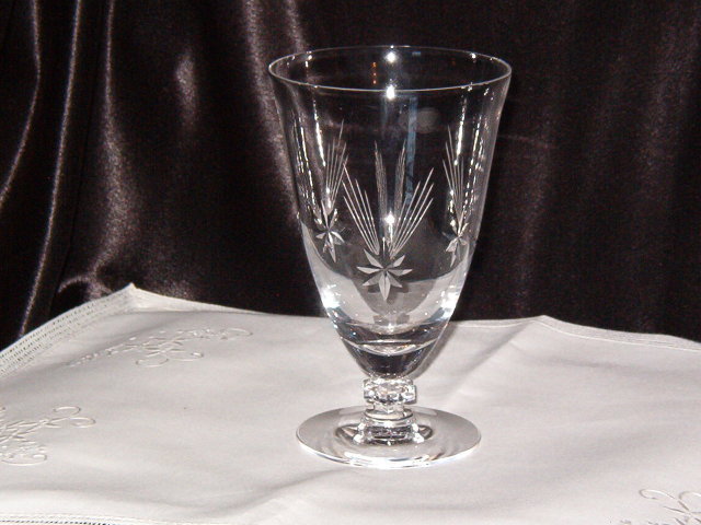 Crystal Star Etched Stemware Ice Tea