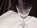 Crystal Star Etched Stemware Water Goblet