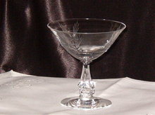 Crystal Star Etched Stemware Champagne/Sherbet