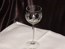 Crystal Romanian Empress Etched Wine