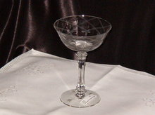 Vintage Etched Stemware Champagne Tall Sherbet