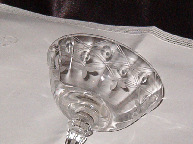 Vintage Etched Stemware Champagne Tall Sherbet