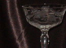 Vintage Etched Stemware Champagne Tall Sherbet