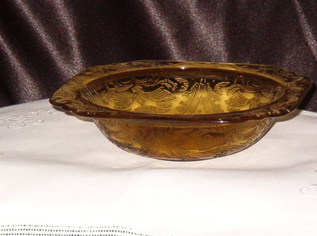 Federal Glass Madrid Amber 1976 Soup Bowl