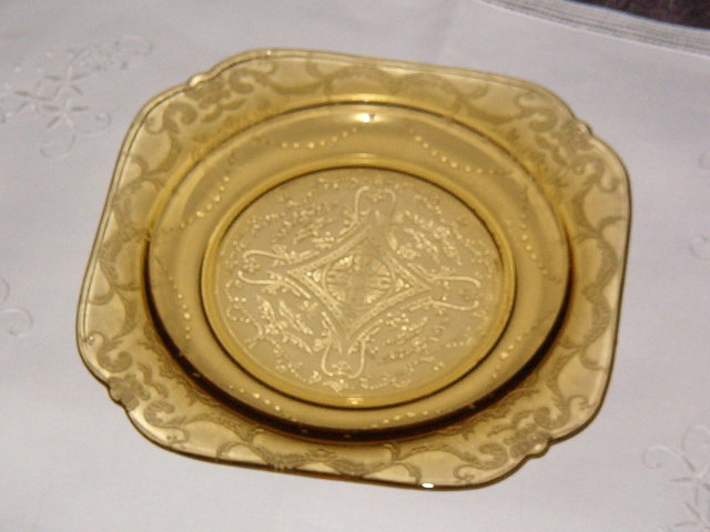 Federal Glass Madrid Amber 1976 Salad Plate