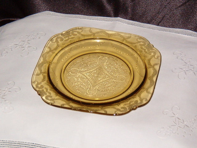 Federal Glass Madrid Amber 1976 Salad Plate