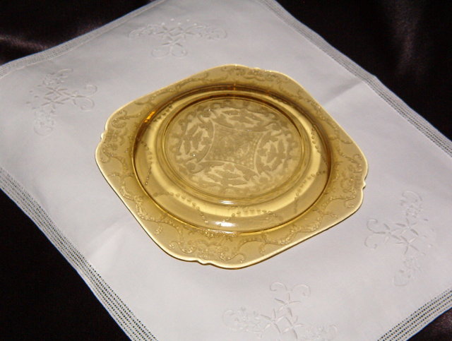 Federal Glass Madrid Amber 1976 Salad Plate