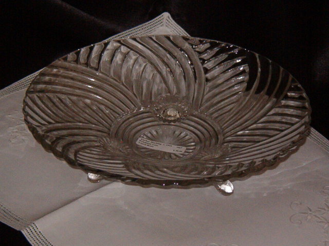 Anchor Hocking Prismatic Line Footed Bowl