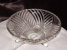 Anchor Hocking Prismatic Line Footed Bowl
