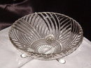 Anchor Hocking Prismatic Line Footed Bowl