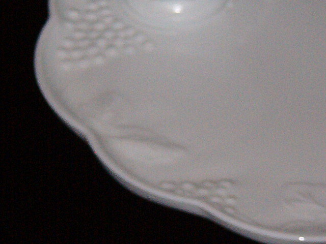 Colony Harvest Milk Glass Snack Tray w/Cup