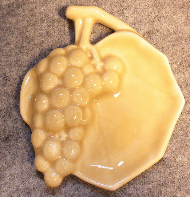 2 Vintage Rookwood Tray Grapes and Leaf. #6391