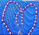 Early 19th Century Chumash Native American Beaded Necklace w/ Silver Piece 1807