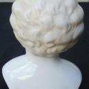 Antique Vintage China Doll Head Only Molded Hair Shoulder Plate Excellent