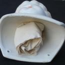 Antique Vintage China Doll Head Only Molded Hair Shoulder Plate Excellent