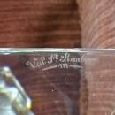 Vintage Signed Val St Lambert Pr of Gardenia Crystal Candlesticks 9 3/4
