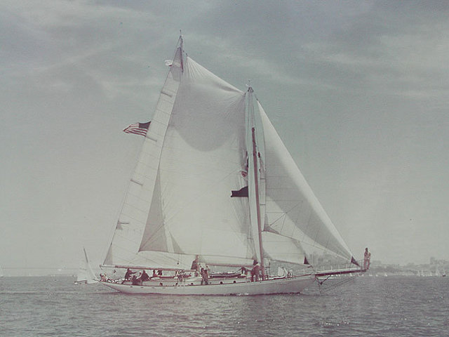 Large Real Photo Sail Boat Race S. F. Bay