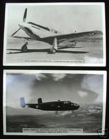 Two North American Aviations RPPC Real Post Cards