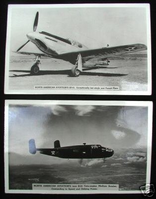 Two North American Aviations RPPC Real Post Cards