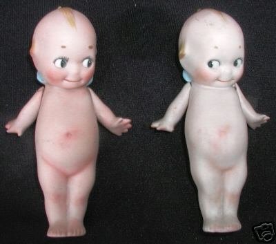 (2) Rose ONeill KEWPIE DOLLS