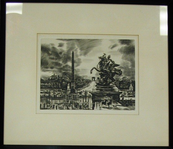 Albert Decaris 1901 Black & White Engraving
