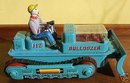 Battery Operated Tin Toy Bulldozer, 1960's