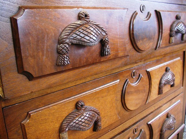 1880's Walnut Victorian Marble top Dresser