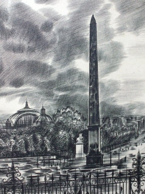Paris Decaris Signed Framed Engraving