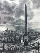 Paris Decaris Signed Framed Engraving