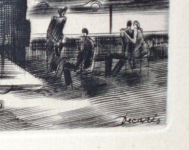 Paris Decaris Signed Framed Engraving