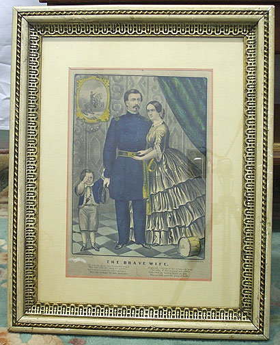 Currier & Ives-The Brave Wife Print Civil War