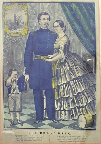 Currier & Ives-The Brave Wife Print Civil War